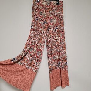 FARM Rio Multicolor Paisley Wide-Leg Pants